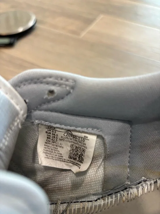 Nike Air Jordan 1 Barons Retro Low OG Shoes Mens 10.5 Gray CZ0790-110 Sneakers - Picture 6 of 8